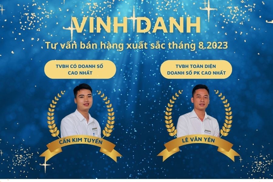 Vinh danh "TOP 3" TVBH c&oacute; th&agrave;nh t&iacute;ch đ&agrave;o tạo nội bộ xuất sắc th&aacute;ng 7.2023